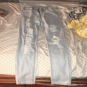 Light wash ripped jeans